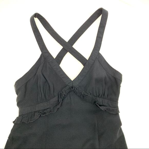 Forever 21 Maxi Sun Dress Black High Slit Medium - Picture 7 of 15